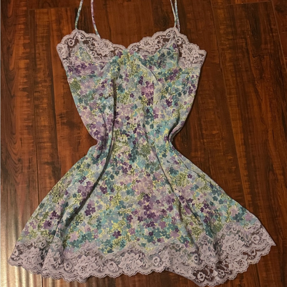 Victoria's Secret Purple Floral Slip